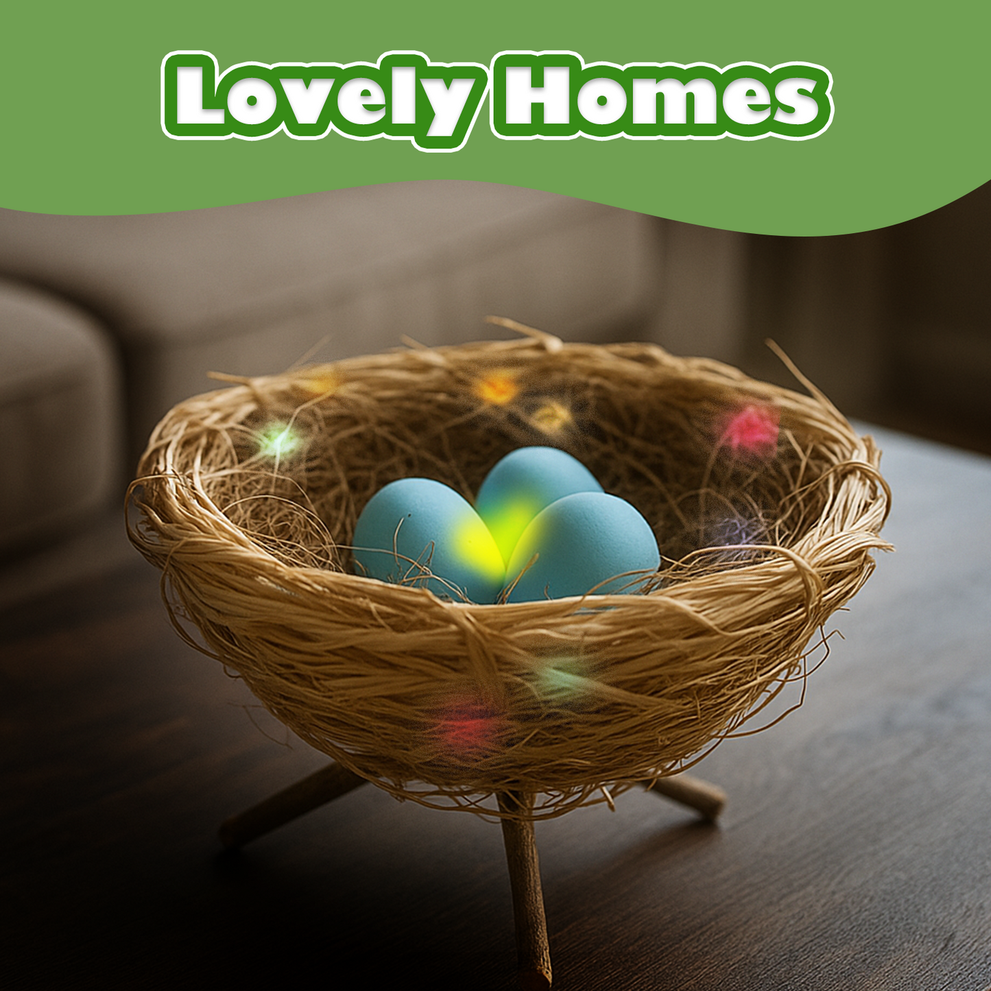 CHARTEKS DIY Bird Nest Craft Kit with 30 Twinkle LEDs and Simulated Eggs – Natural String Art Set for Home Décor, Kids STEM Toy, Creative Birthday Gift for Boys Girls Age 8+ (Robin)