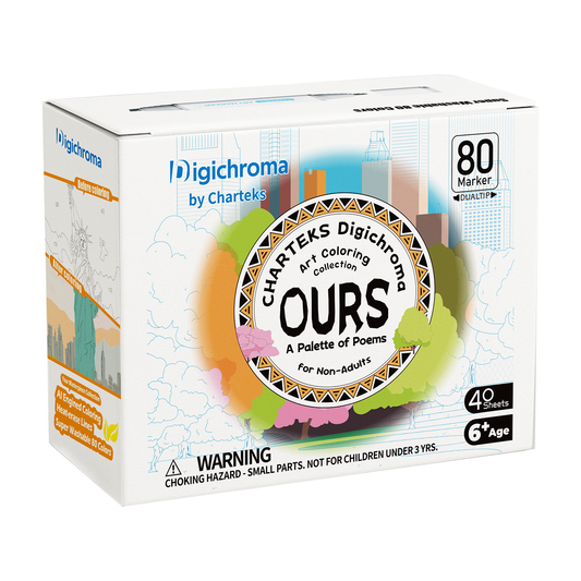 Digichroma Drawing Kit for Kids Ages 6-12 | 80 Color Markers, AI Art Tool & Heat-Erasable Coloring Sheet with Portfolio | Paint by Number Set, Art Supplies & Creative Toys | Gift for Girls Boys Teens