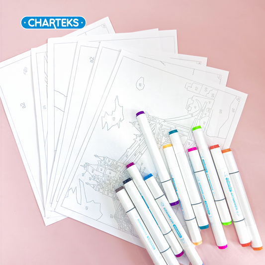 Digichroma Coloring Book for Kids Ages 6-12 |AI Art Tool & Heat-Erasable Coloring Sheet with Portfolio, Poem & Solar System Stickers, Art Supplies, Christmas Birthday Gift for Boys Girls Teens