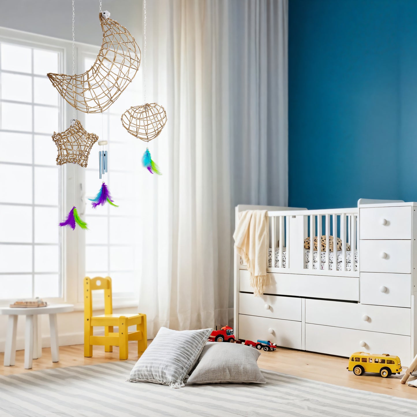 CHARTEKS 3D String Light Craft Kit for Kids, String Art Kit with LED Bulbs and Wind Chime, Arts and Crafts Set, Birthday Gifts for Girls Boys Ages 8+ (Paper String, SNL)